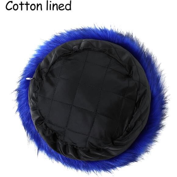 Faux Fur Cossack Russian Style Hat Blue - Picture 5 of 7